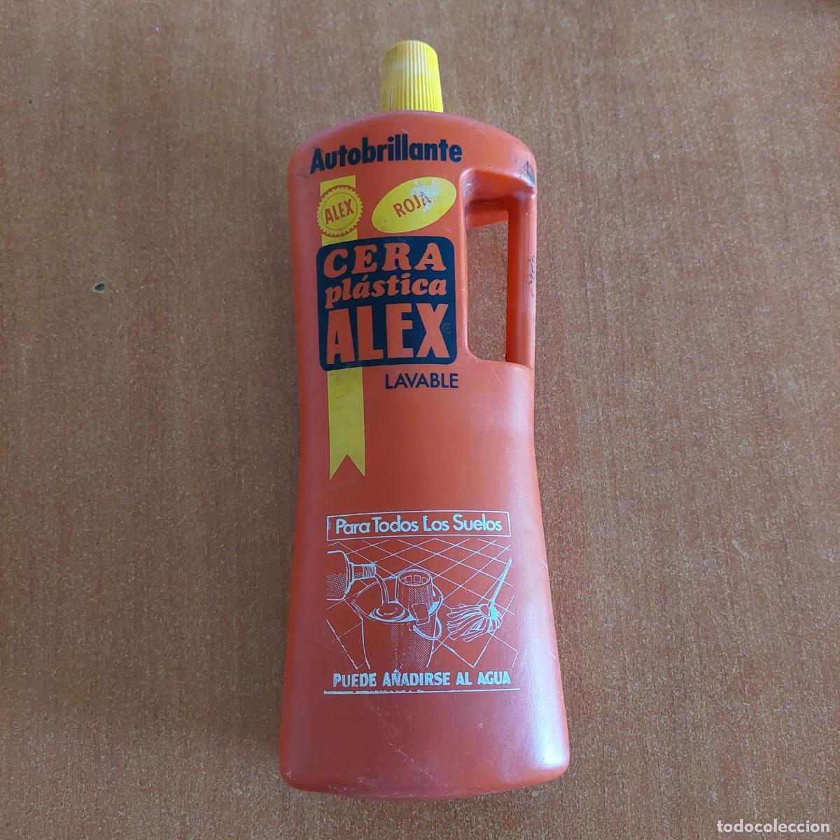 Botellas antiguas: Antigua botella pl&aacute;stico cera Alex - Foto 1