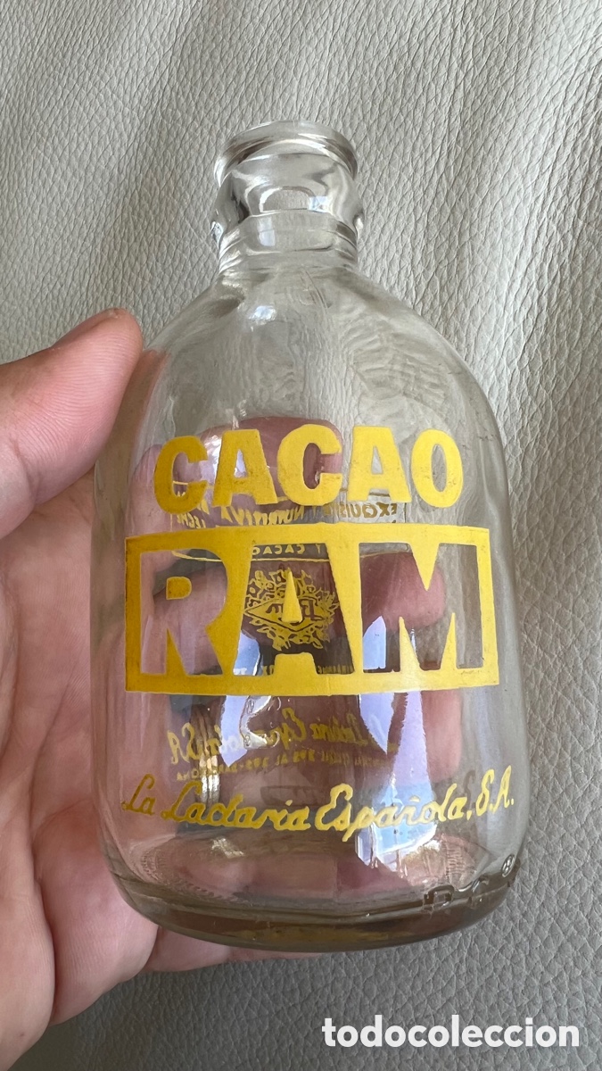 Botellas antiguas: ANTIGUA BOTELLA CACAO RAM - Foto 2