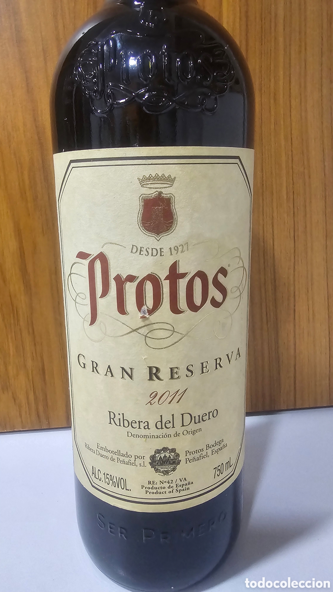 Botellas antiguas: Botella Protos Gran reserva rivera del duero 2011 - Foto 1