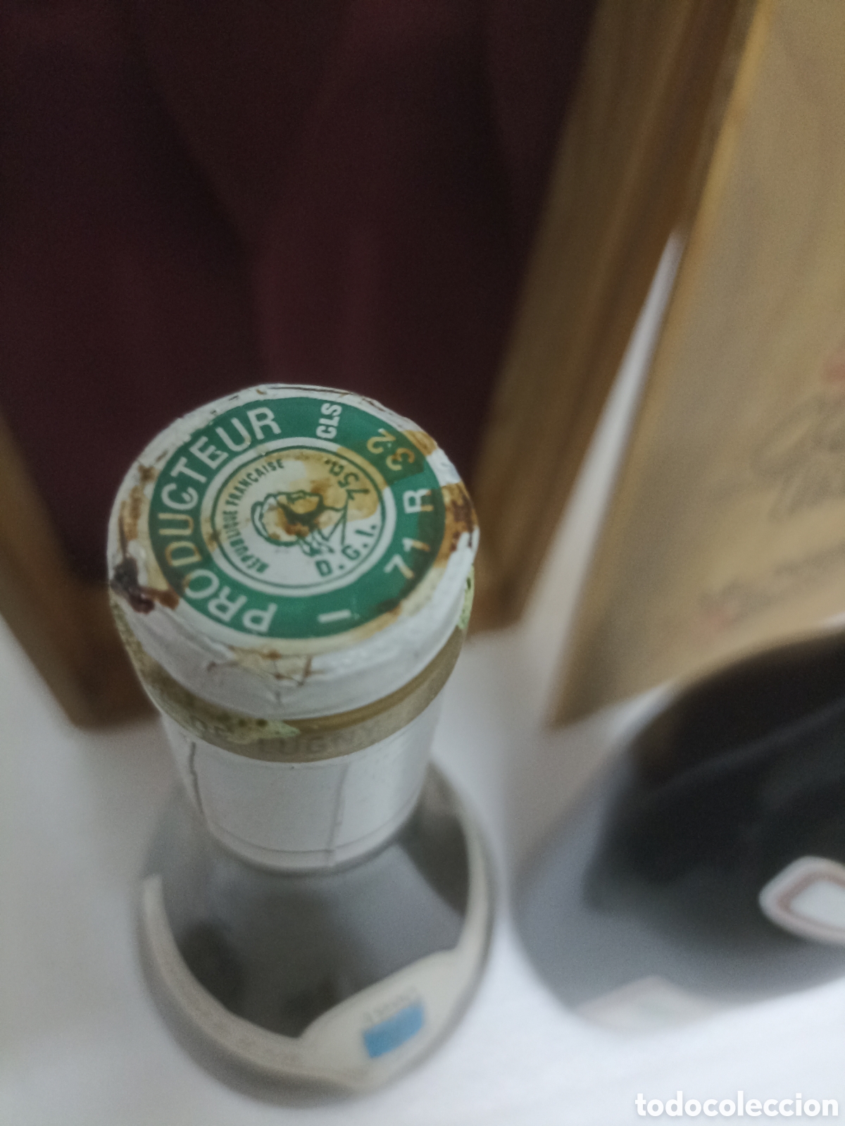 Botellas antiguas: Estuche de madera 2 botellas vino franc&eacute;s - Foto 5