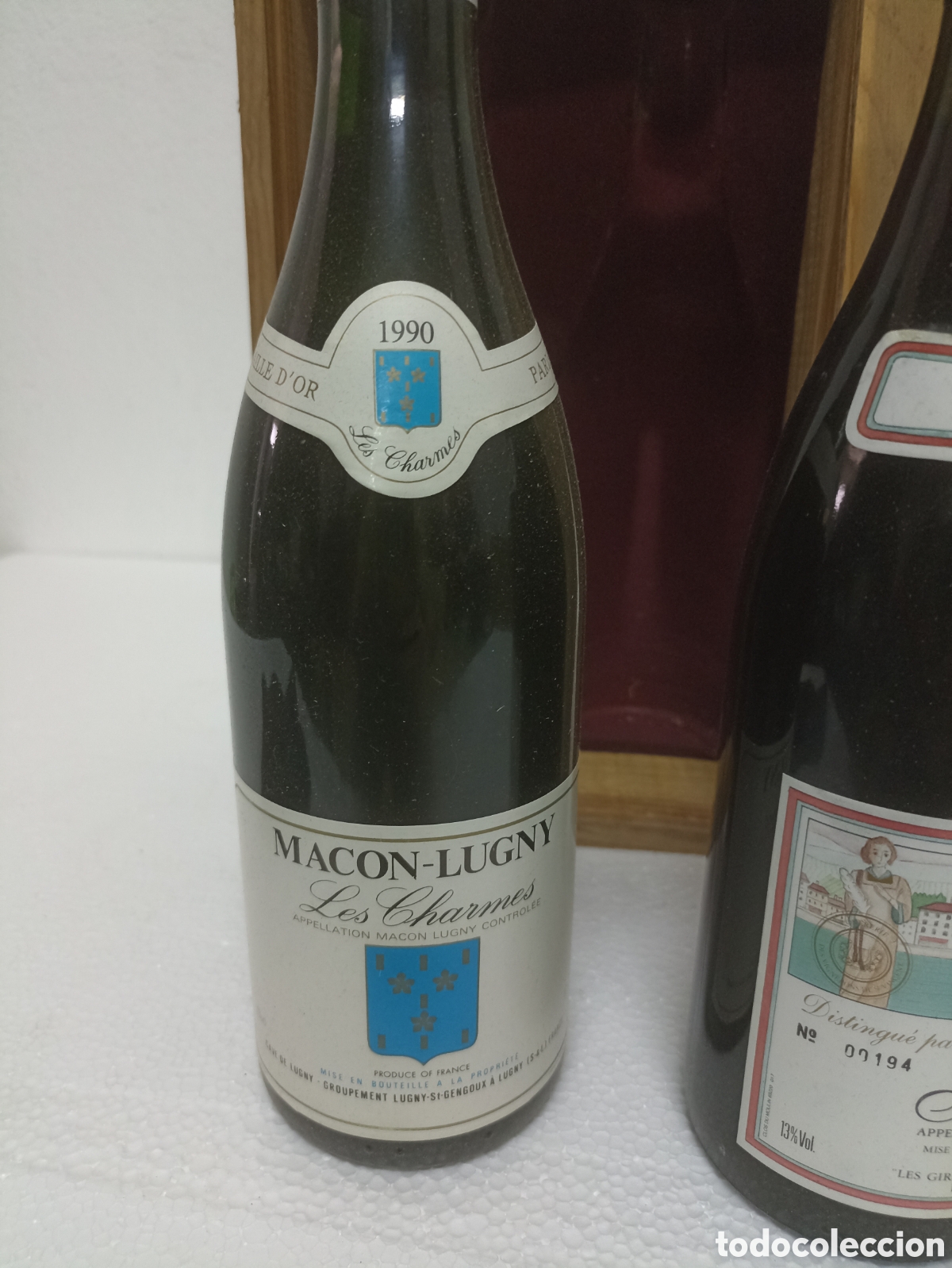 Botellas antiguas: Estuche de madera 2 botellas vino franc&eacute;s - Foto 6