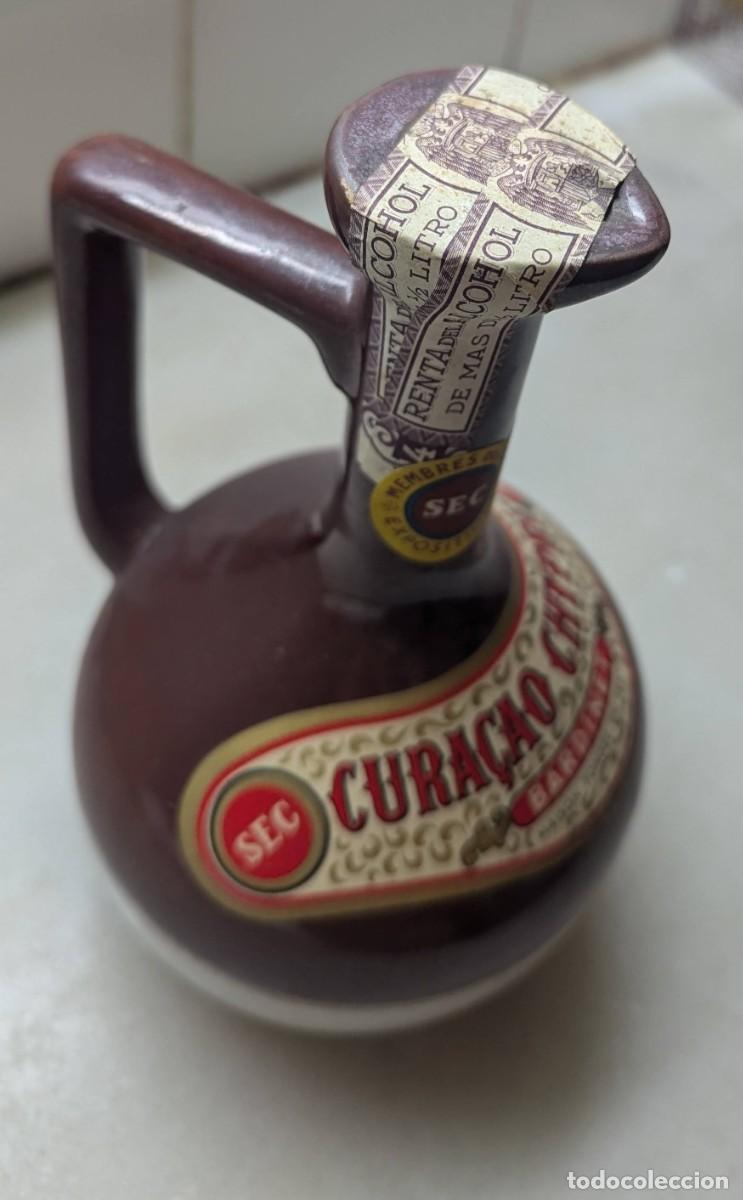 Botellas antiguas: Botella jarra Cura&ccedil;ao Chrypre Sec Pale Bardinet - Foto 2