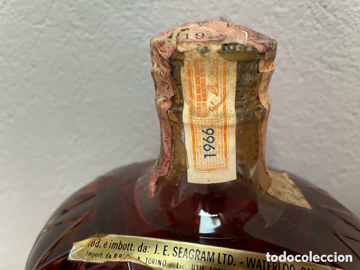 Botellas antiguas: Whisky Crown Royal Seagrams - Foto 5