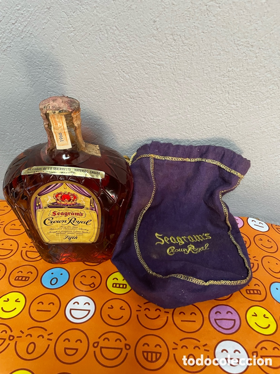 Botellas antiguas: Whisky Crown Royal Seagrams - Foto 1
