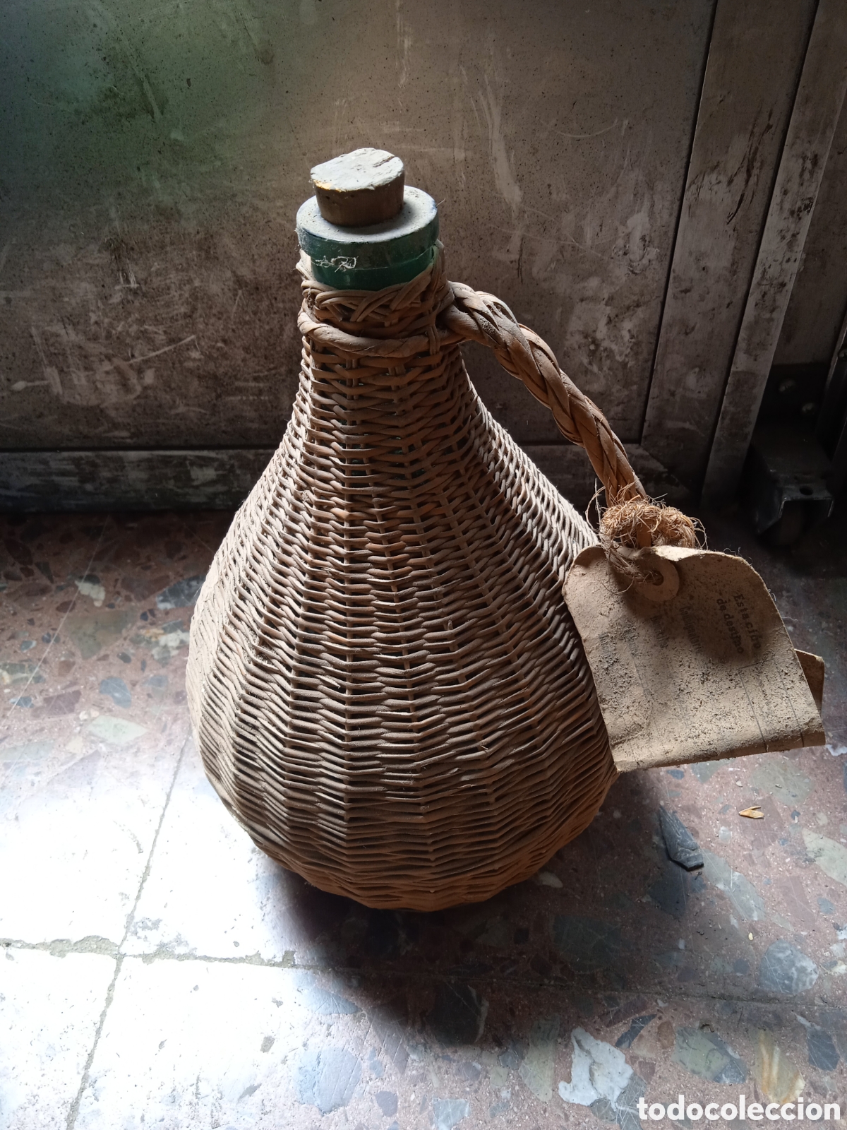 Botellas antiguas: Garrafa verde antigua - Foto 2