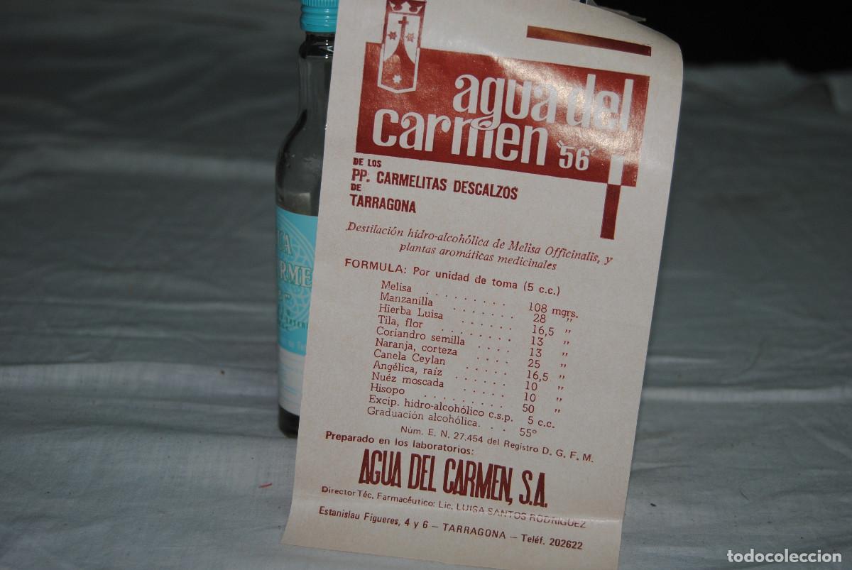 Botellas antiguas: 381 BOTELLA AGUA DEL CARMEN - Foto 3