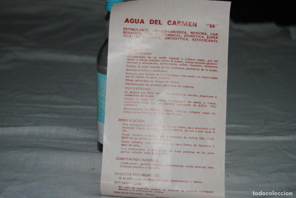 Botellas antiguas: 381 BOTELLA AGUA DEL CARMEN - Foto 4