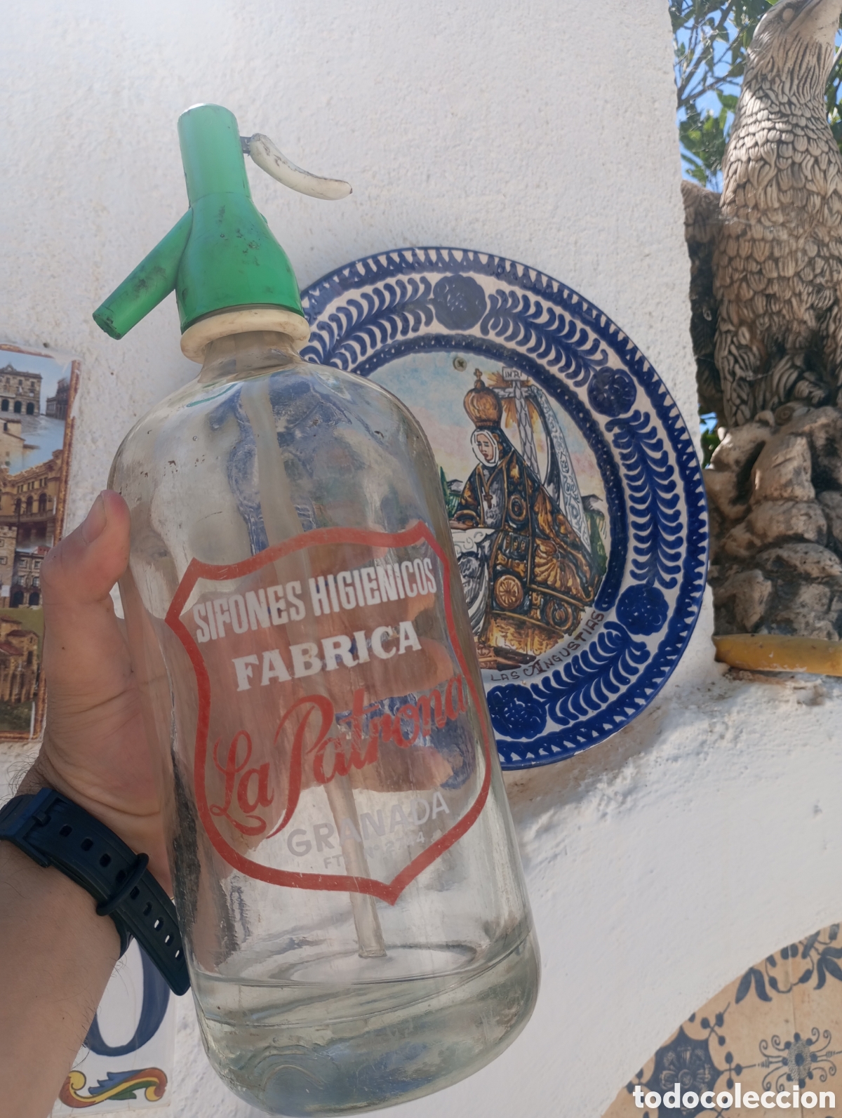 Botellas antiguas: Sifon La Patrona Granada - Foto 1