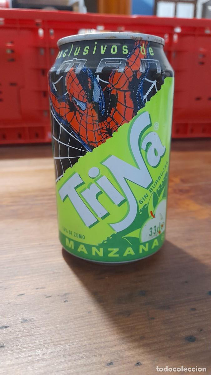 Botellas antiguas: Lata de refresco Trina Spider Man Marvel - Foto 1