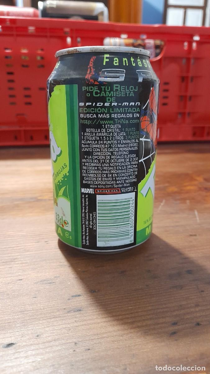 Botellas antiguas: Lata de refresco Trina Spider Man Marvel - Foto 2