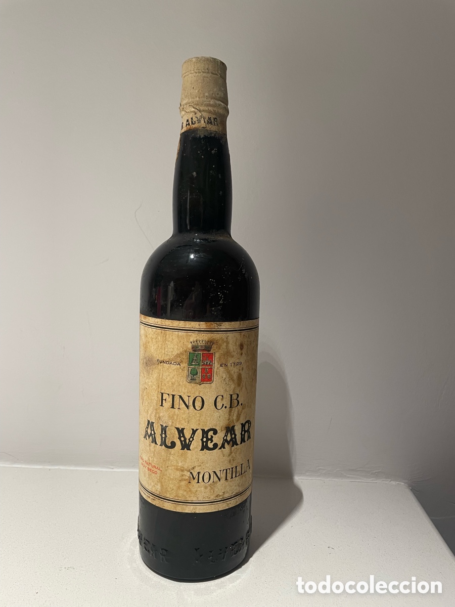 Botellas antiguas: Fino CB Alvear Montilla - Foto 1