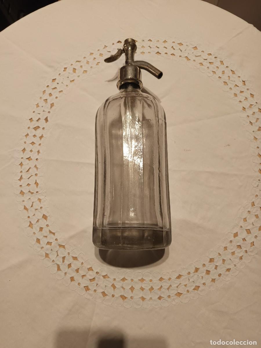 Botellas antiguas: Antigua botella de cristal con sif&oacute;n - Foto 5