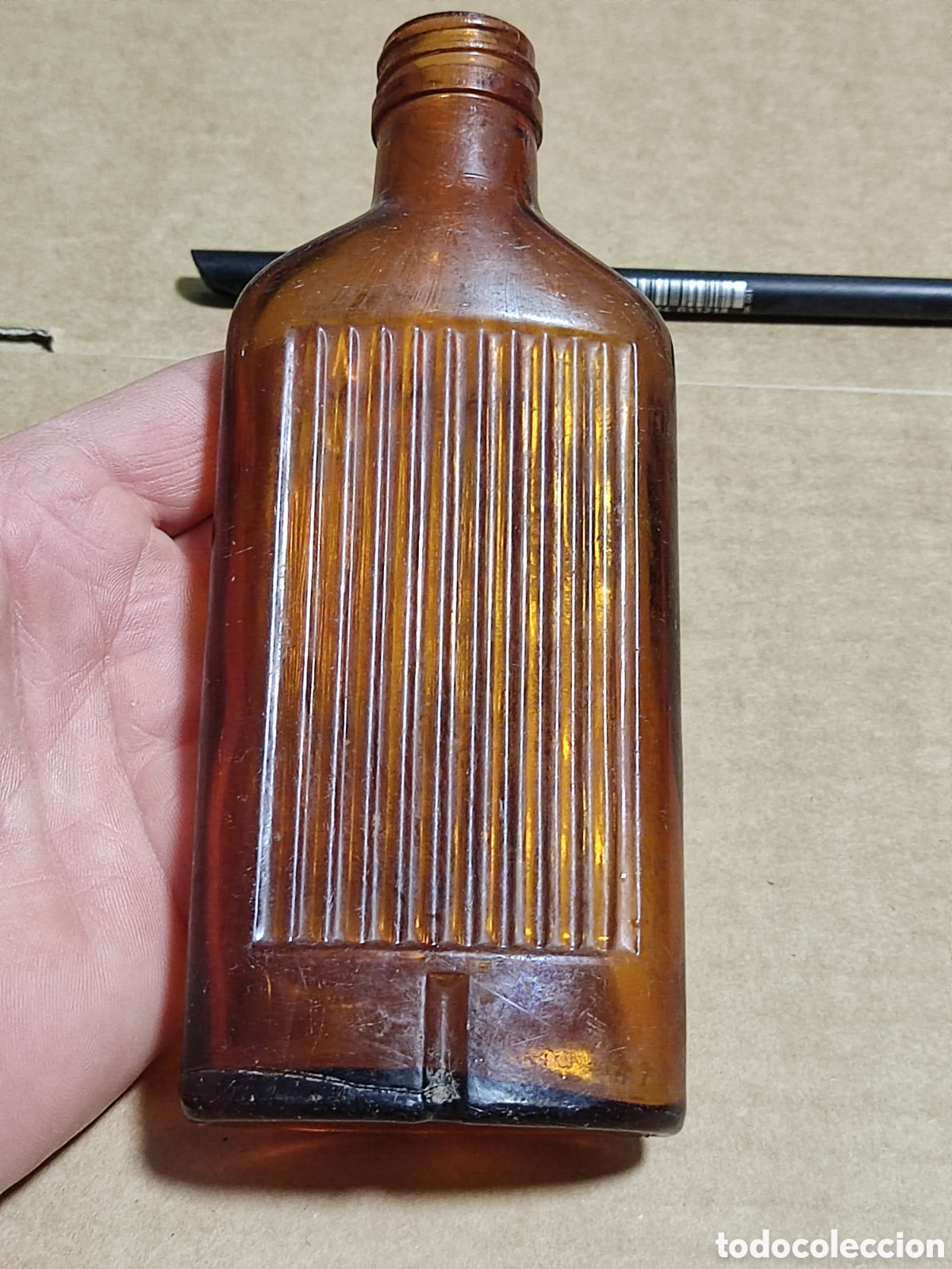 Botellas antiguas: Botella de cristal medicina FAES - Foto 3
