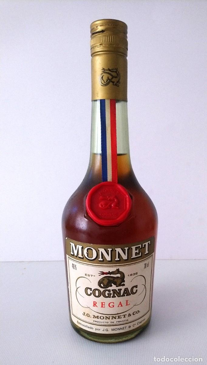 Botellas antiguas: ANTIGUA BOTELLA . COGNAC FRANC&Eacute;S MONNET - REGAL - Foto 1