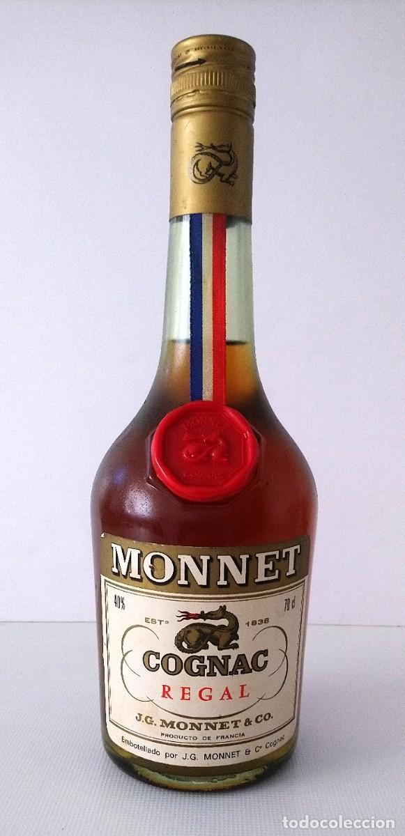 Botellas antiguas: ANTIGUA BOTELLA . COGNAC FRANC&Eacute;S MONNET - REGAL - Foto 2