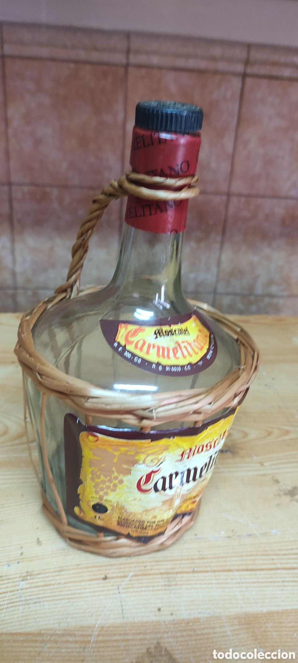 Botellas antiguas: Garrafa licor carmelitano - Foto 2