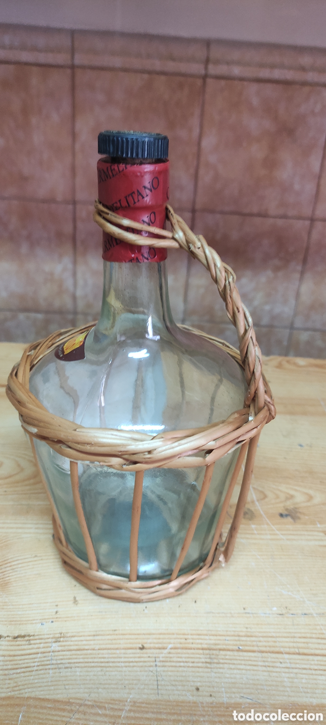 Botellas antiguas: Garrafa licor carmelitano - Foto 4
