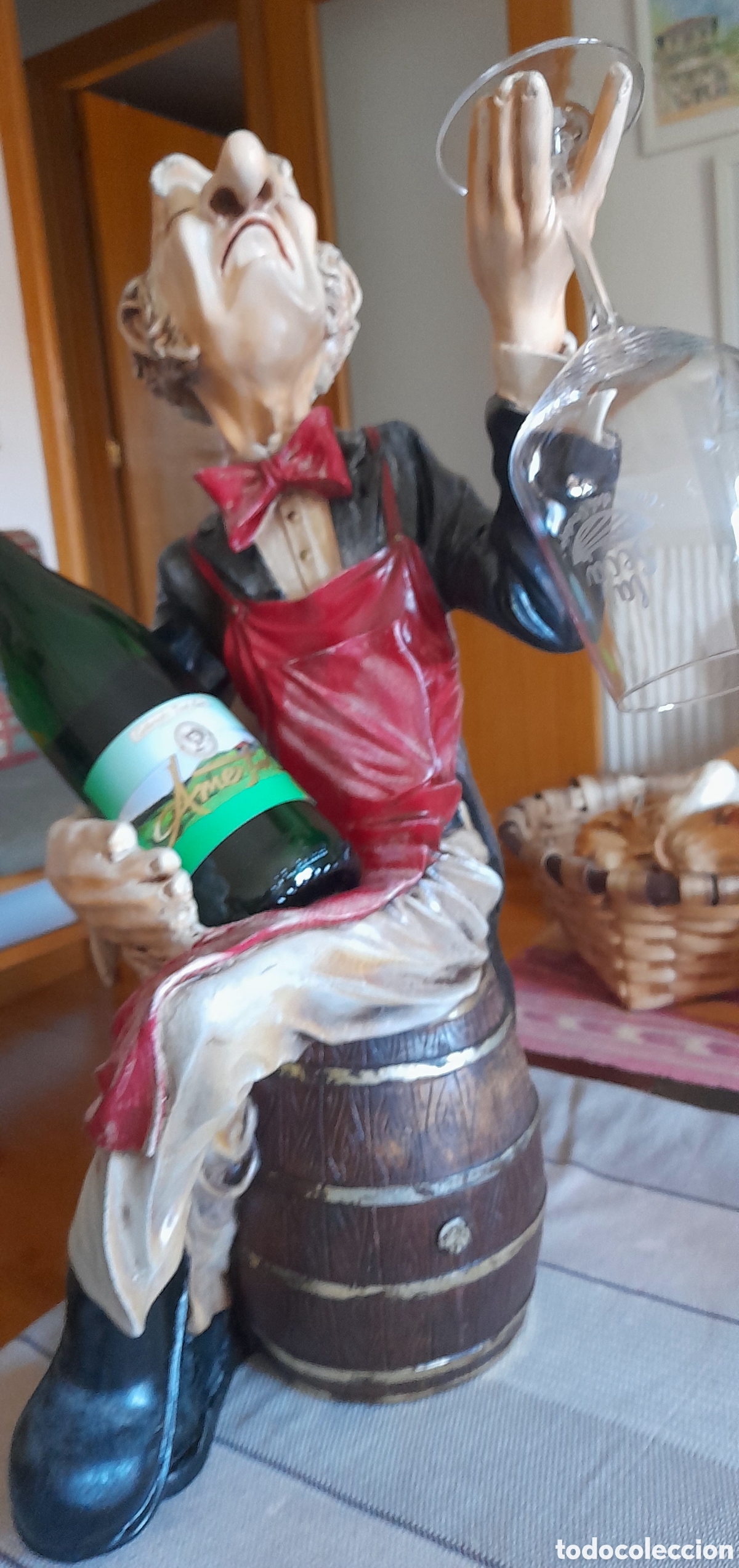 Botellas antiguas: Soporte botella expositor de vino - Foto 4