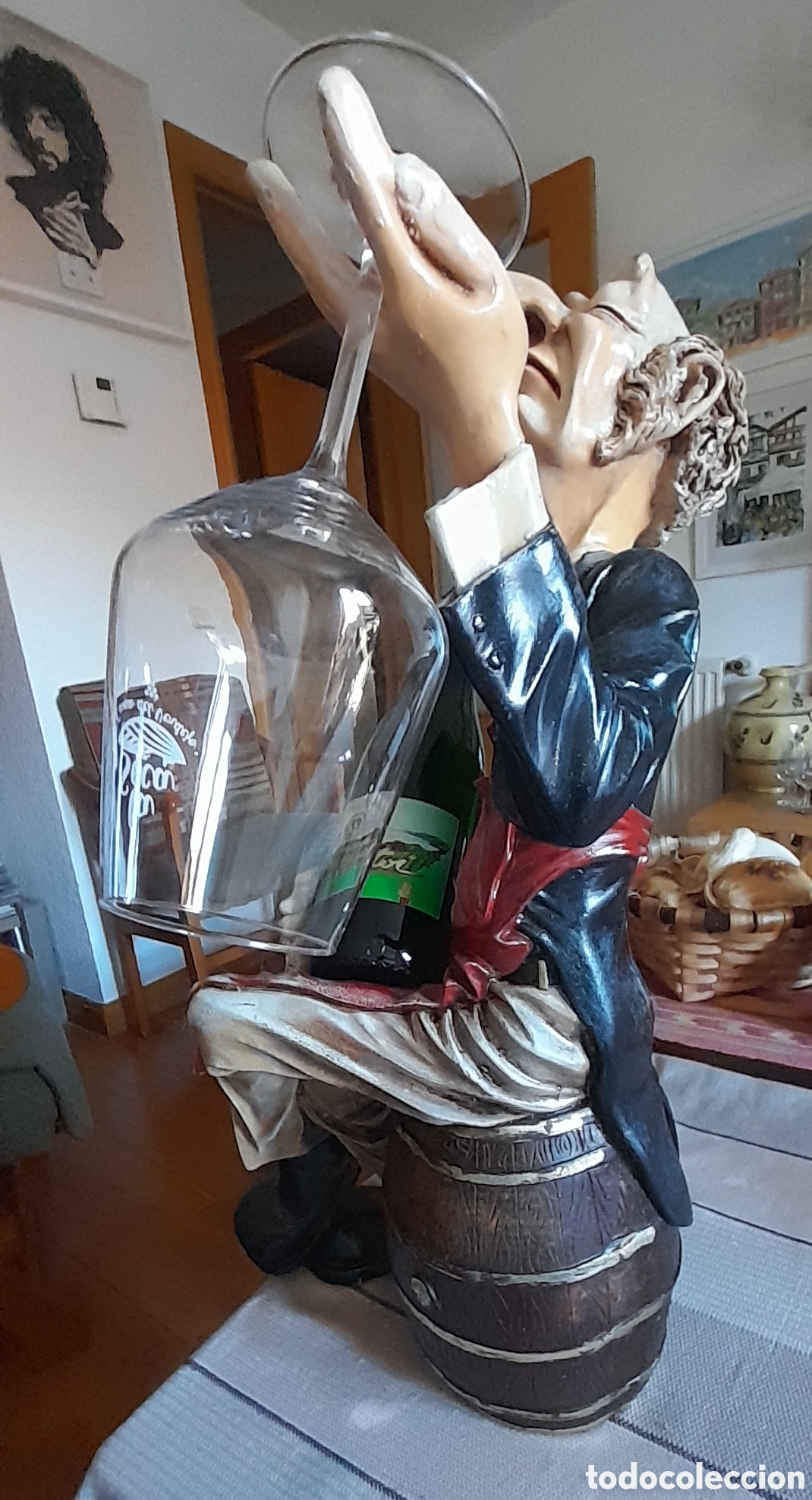 Botellas antiguas: Soporte botella expositor de vino - Foto 7