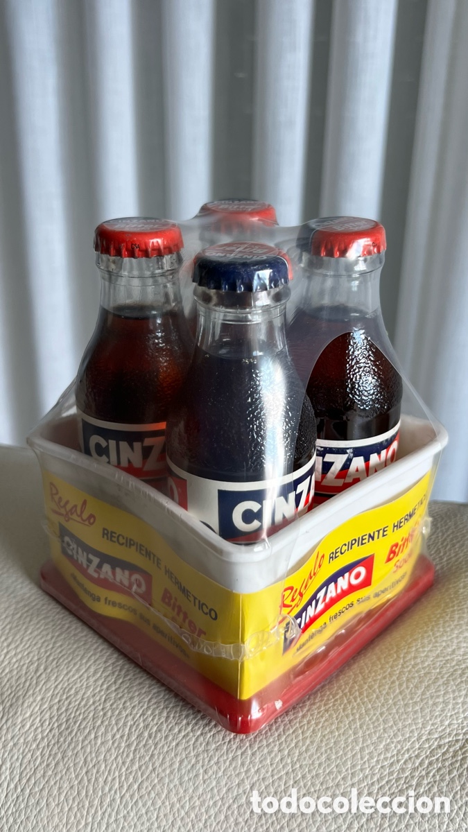 Botellas antiguas: PACK DE 4 BOTELLAS DE CINZANO - Foto 2