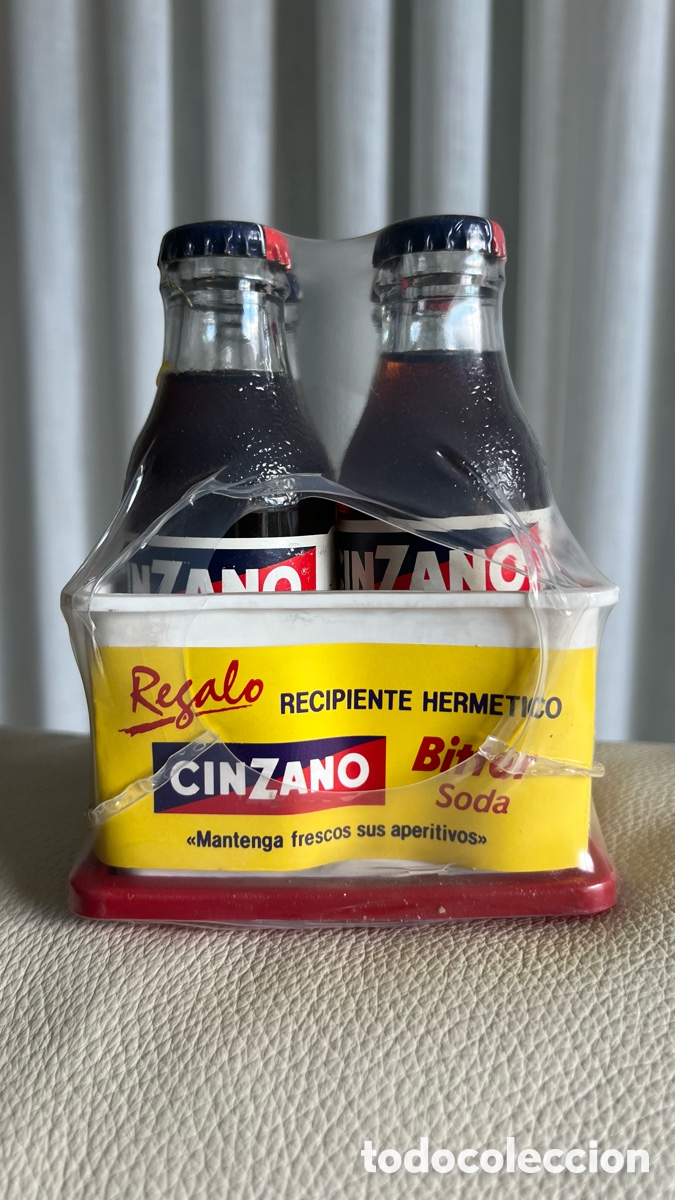 Botellas antiguas: PACK DE 4 BOTELLAS DE CINZANO - Foto 3
