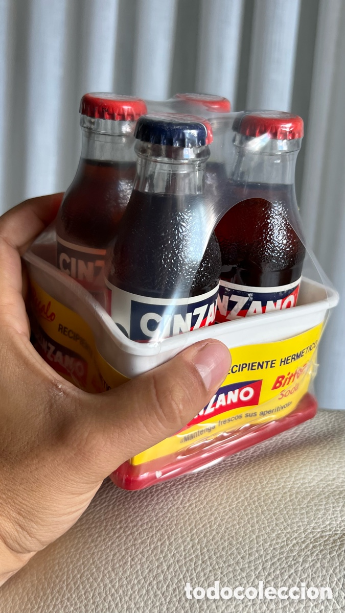 Botellas antiguas: PACK DE 4 BOTELLAS DE CINZANO - Foto 6