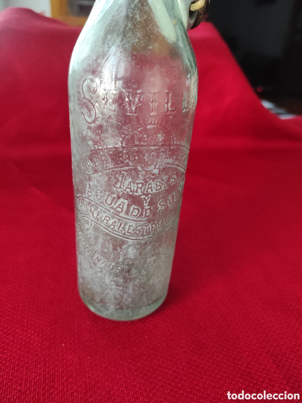 Botellas antiguas: Botella de gaseosa marca SEVILLA 1908 - Foto 9