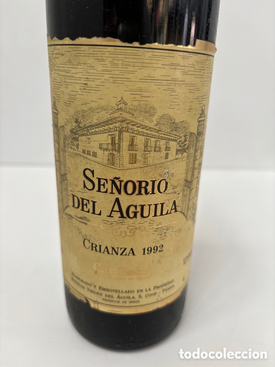 Botellas antiguas: SE&Ntilde;OR&Iacute;O DEL AGUILA CRIANZA 1992 - Foto 2