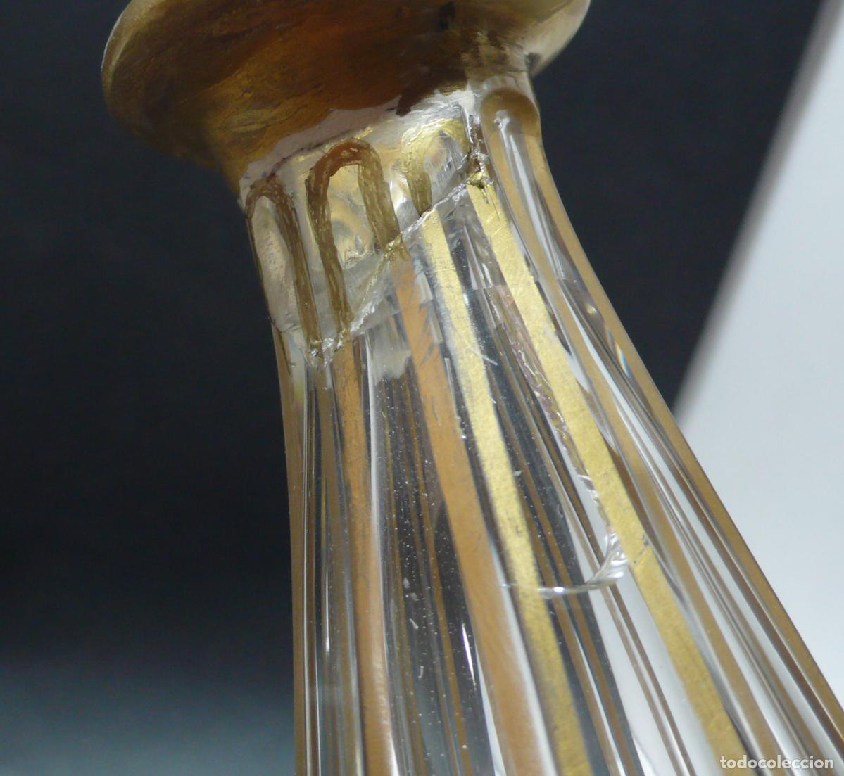 Botellas antiguas: BOTELLA DE CRISTAL CON LINEAS - Foto 5