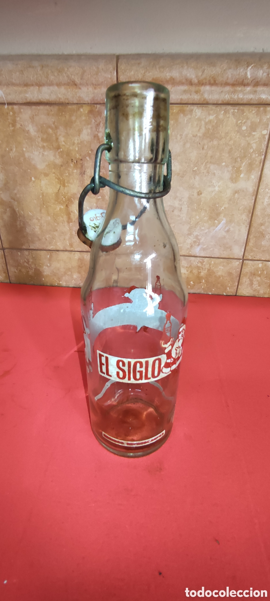 Botellas antiguas: Antigua botella El Siglo - Foto 3