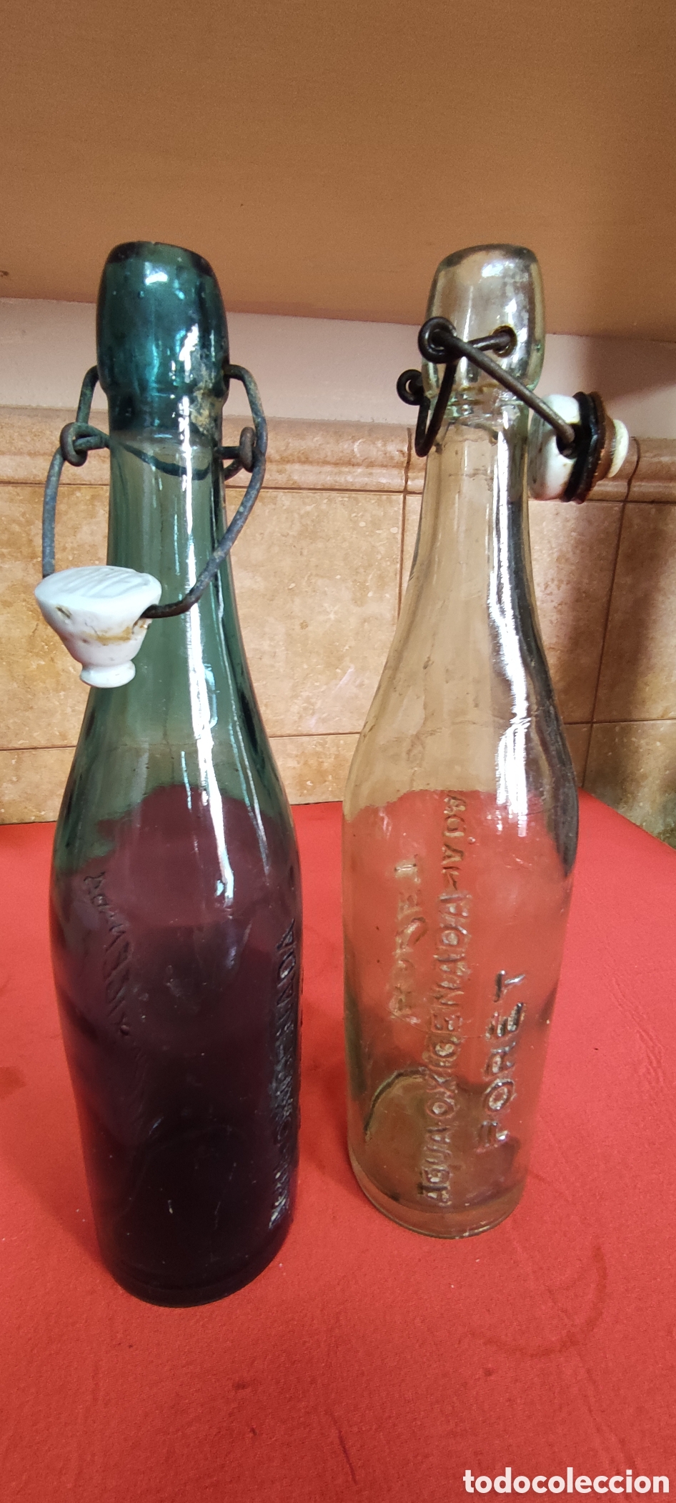 Botellas antiguas: Botellas agua oxigenada Foret - Foto 2