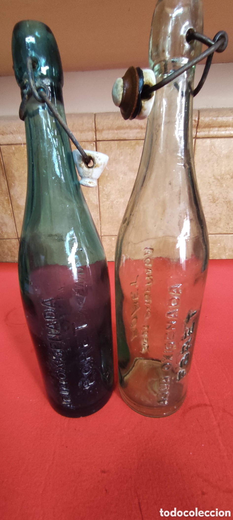Botellas antiguas: Botellas agua oxigenada Foret - Foto 6