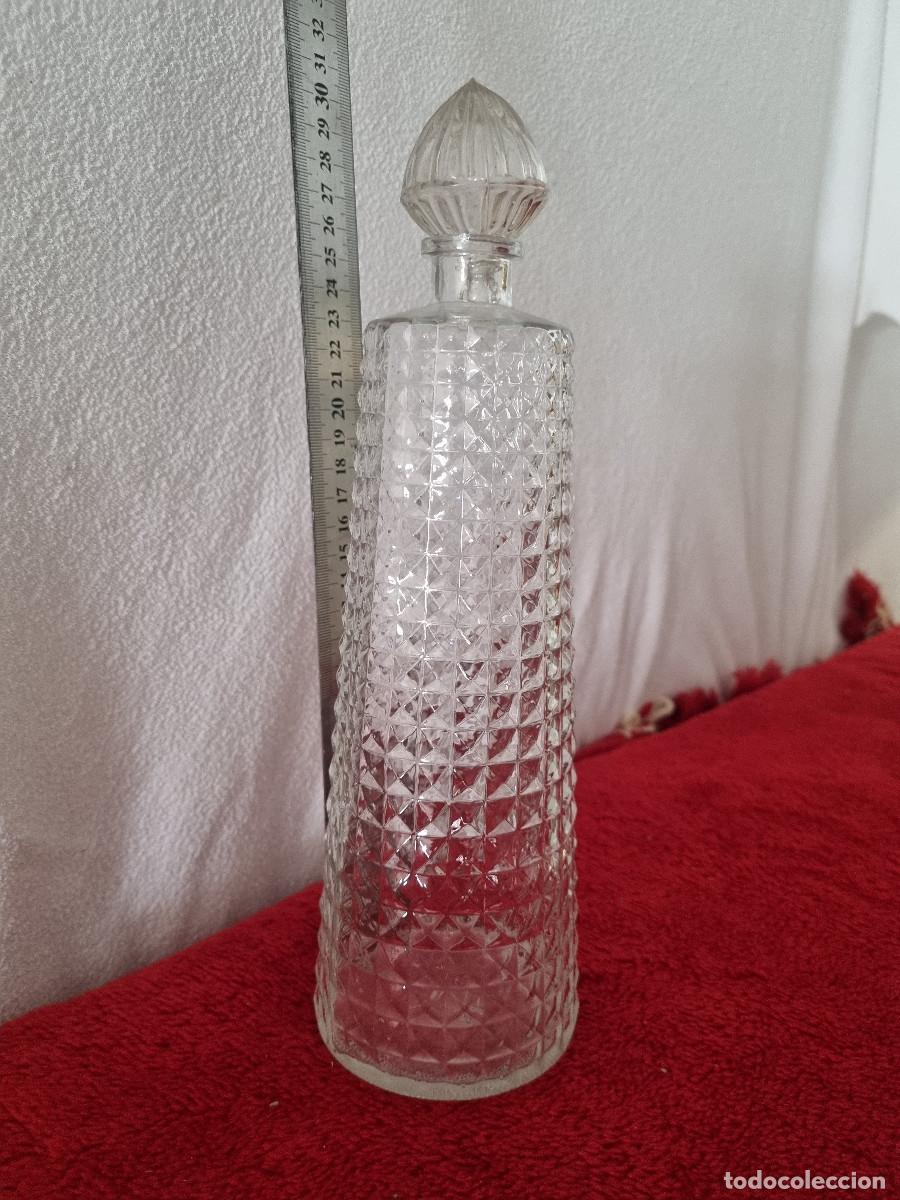 Botellas antiguas: BOTELLA CRISTAL LABRADO - Foto 3