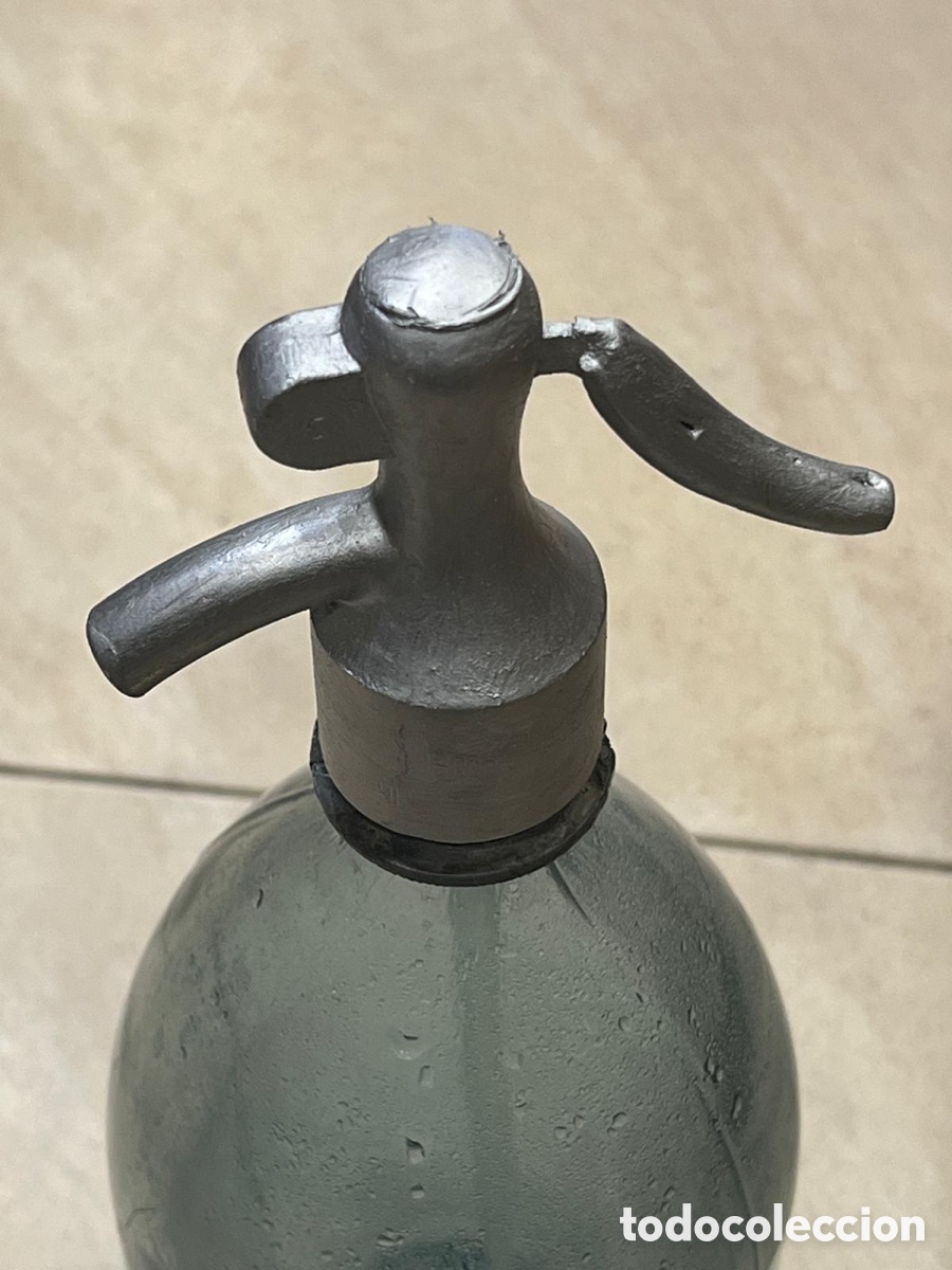 Botellas antiguas: Bonito sif&oacute;n antiguo - Foto 2