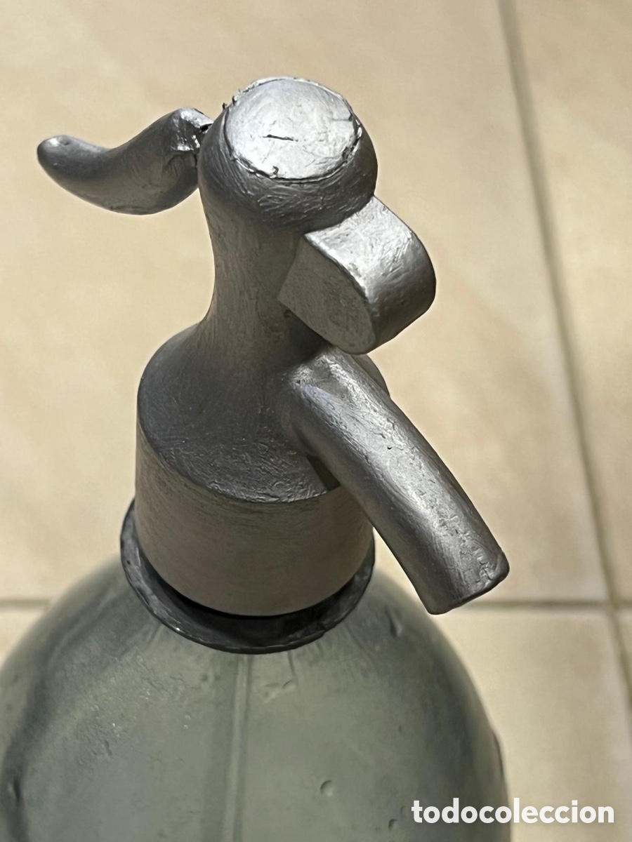 Botellas antiguas: Bonito sif&oacute;n antiguo - Foto 3