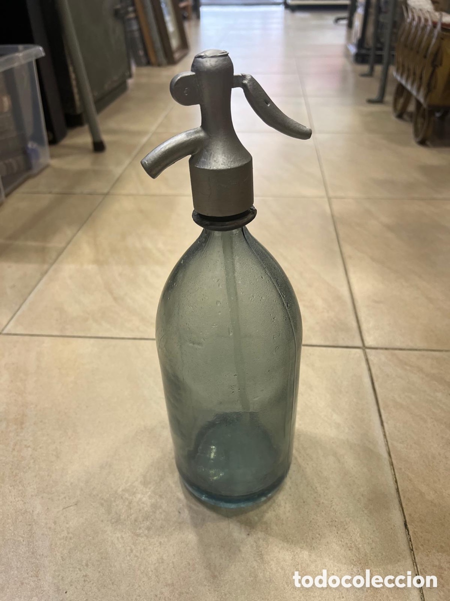 Botellas antiguas: Bonito sif&oacute;n antiguo - Foto 1