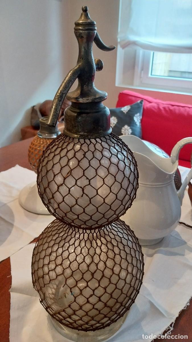Botellas antiguas: Sif&oacute;n franc&eacute;s de Gueret Freres - Foto 1