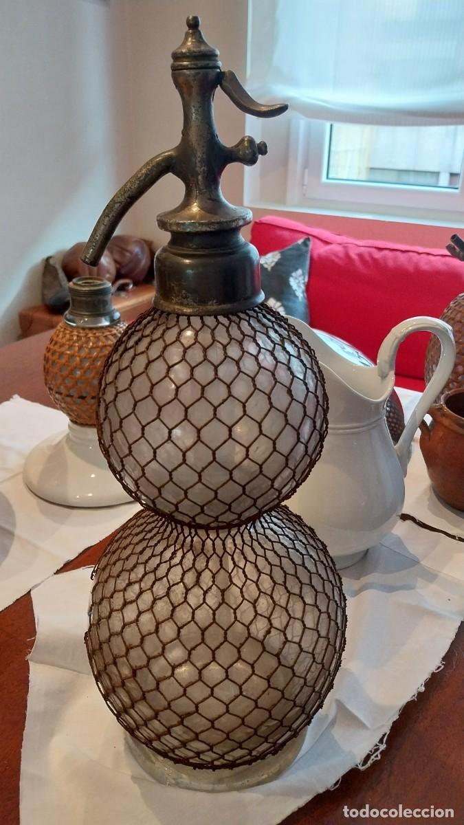 Botellas antiguas: Sif&oacute;n franc&eacute;s de Gueret Freres - Foto 2