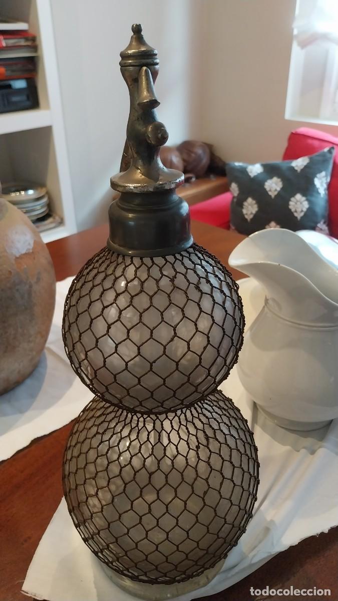 Botellas antiguas: Sif&oacute;n franc&eacute;s de Gueret Freres - Foto 3