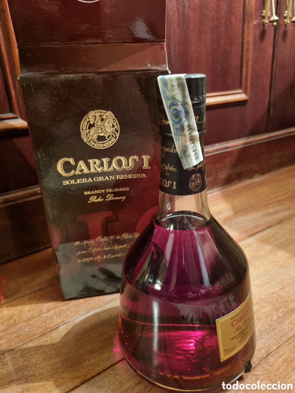 Botellas antiguas: Brandy Carlos I Solera Gran Reserva - Foto 2
