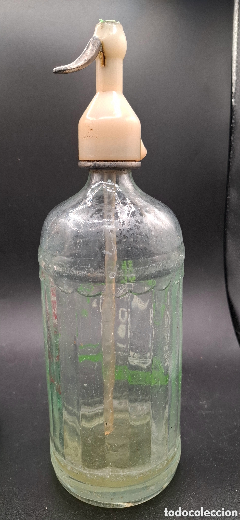 Botellas antiguas: Sif&oacute;n el laurel de Baco S.A. Madrid. - Foto 4