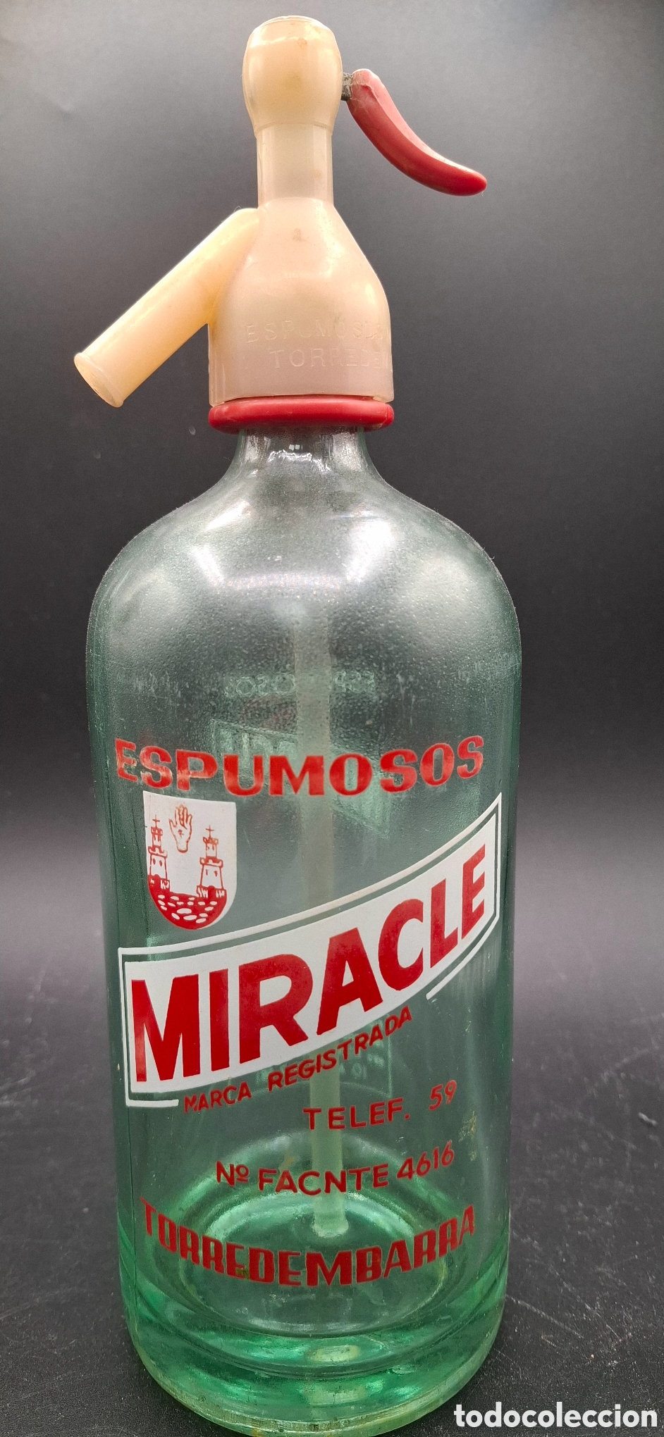 Botellas antiguas: Sif&oacute;n espumosos Miracle torredembarra - Foto 1
