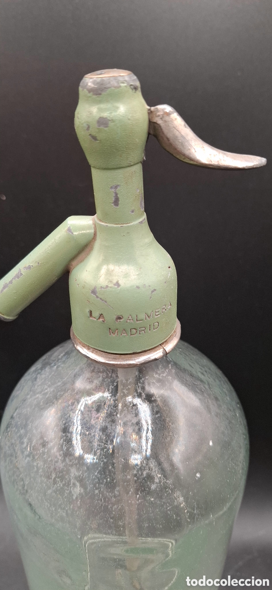 Botellas antiguas: Botella sif&oacute;n la Palmera Madrid. - Foto 2