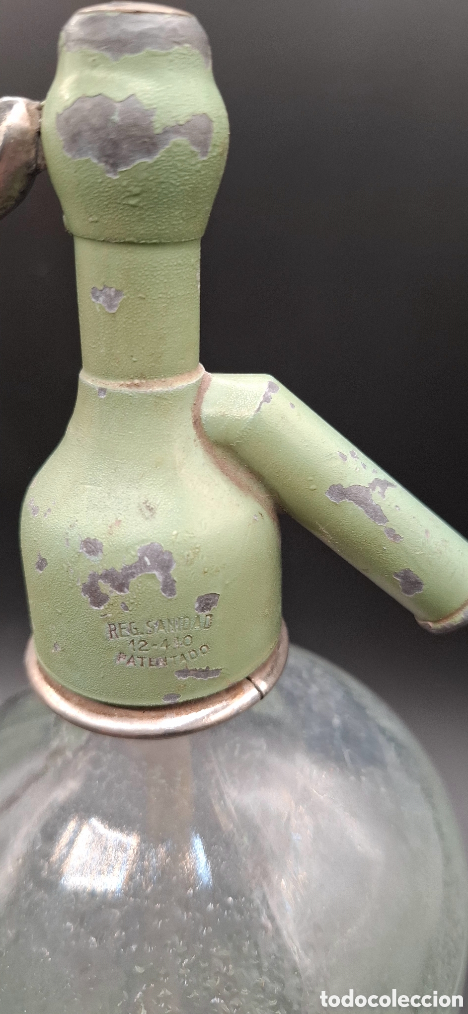 Botellas antiguas: Botella sif&oacute;n la Palmera Madrid. - Foto 3