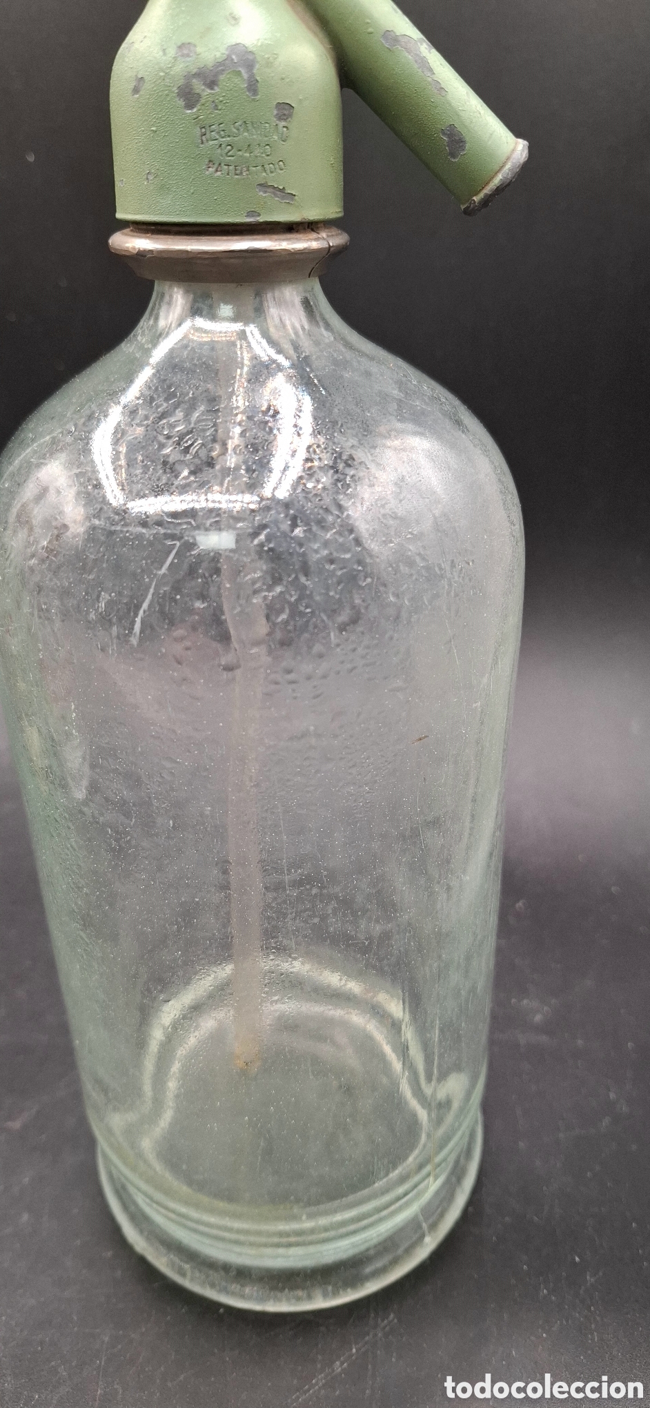 Botellas antiguas: Botella sif&oacute;n la Palmera Madrid. - Foto 4