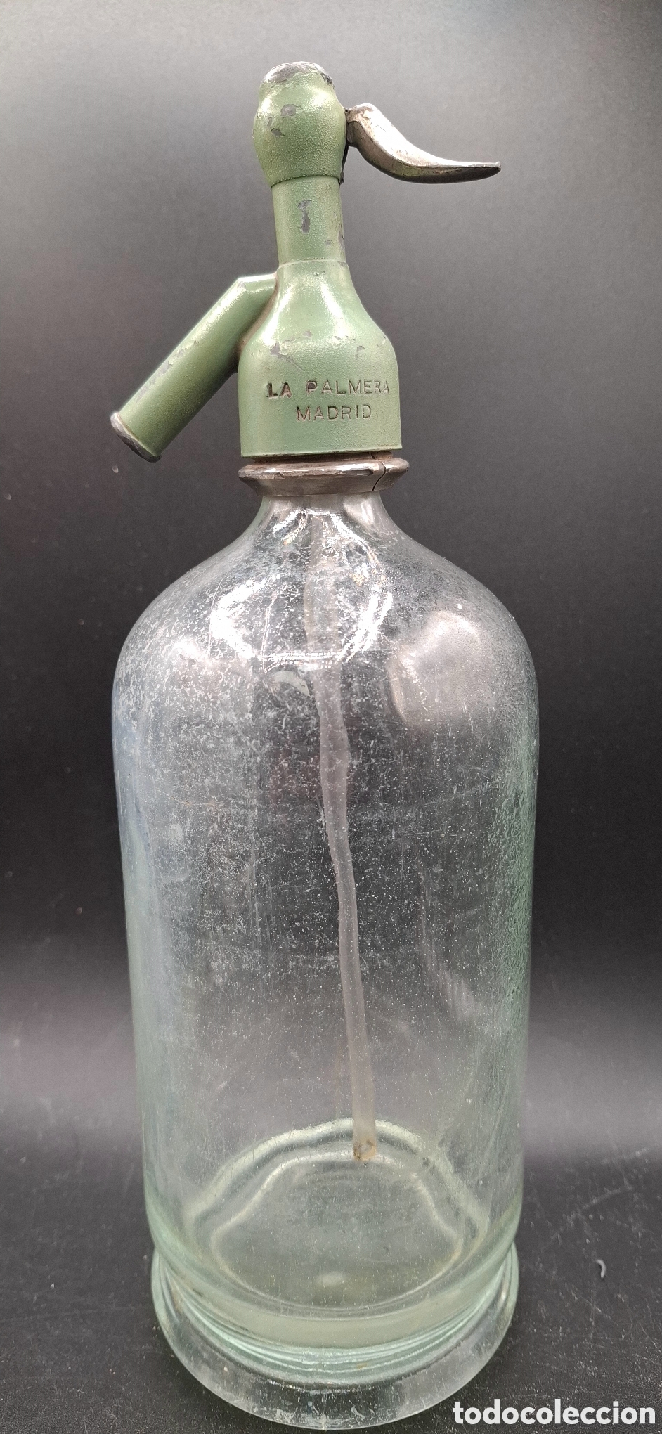 Botellas antiguas: Botella sif&oacute;n la Palmera Madrid. - Foto 1