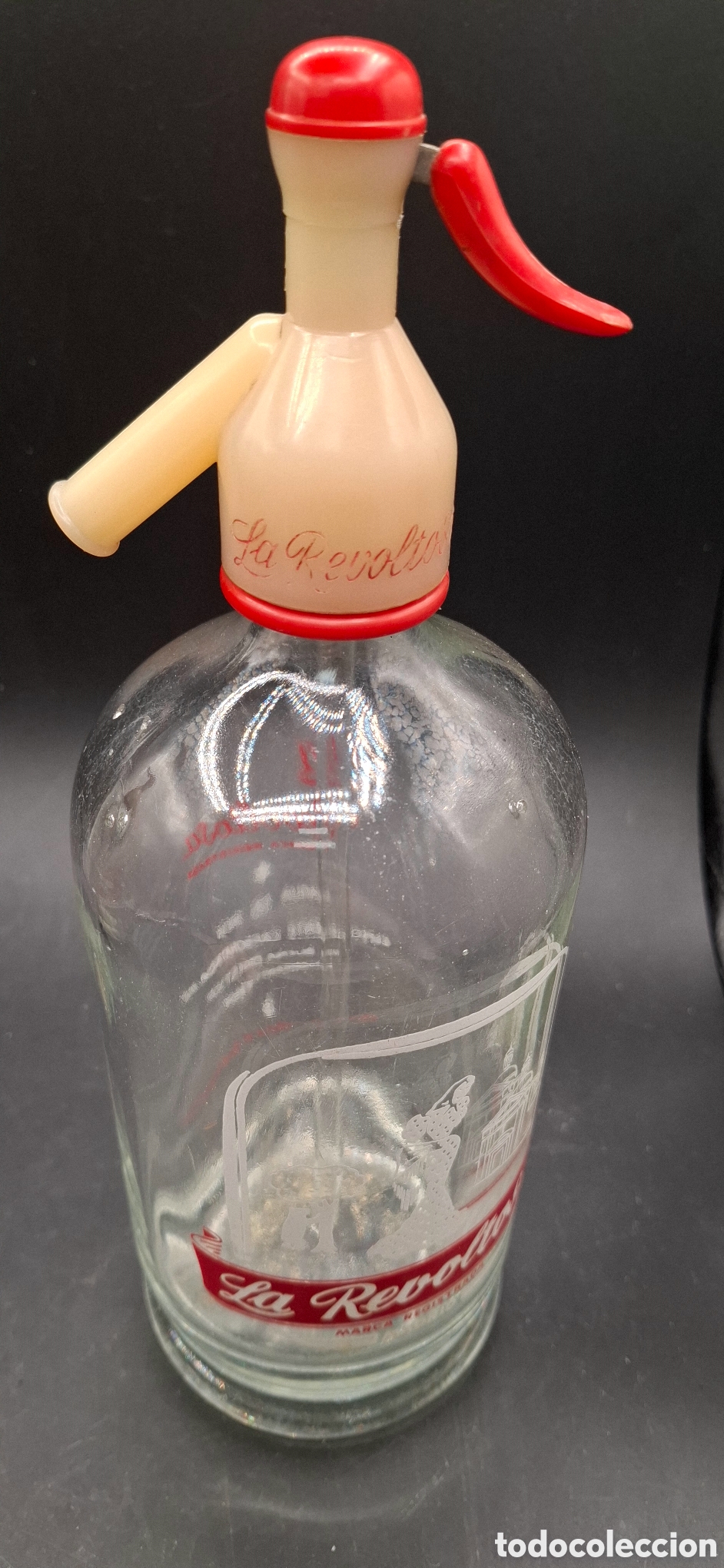 Botellas antiguas: Botella sif&oacute;n la revoltosa madrid - Foto 4