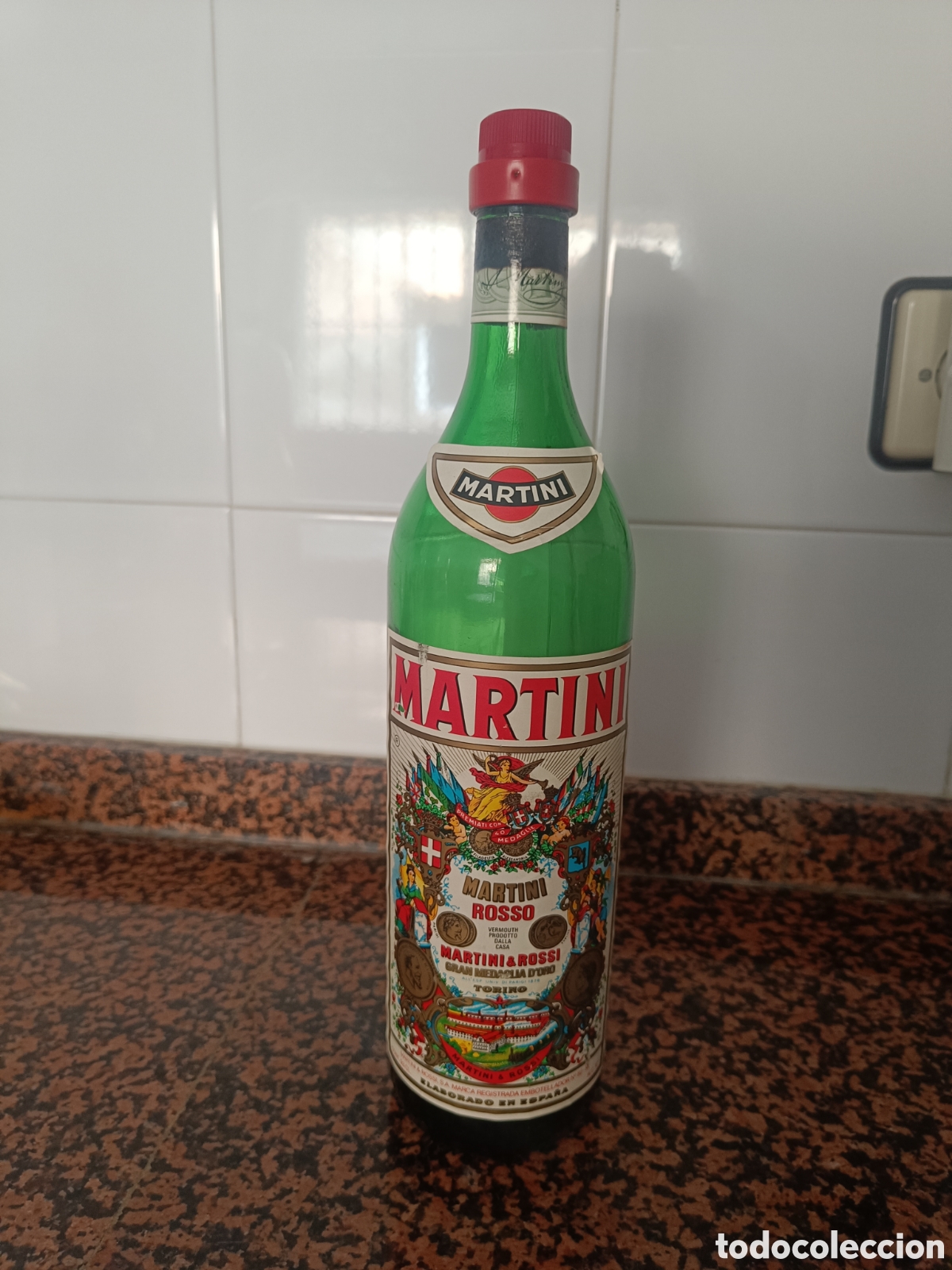 Botellas antiguas: BOTELLA MARTINI ROSSO A&Ntilde;OS 80 - Foto 1
