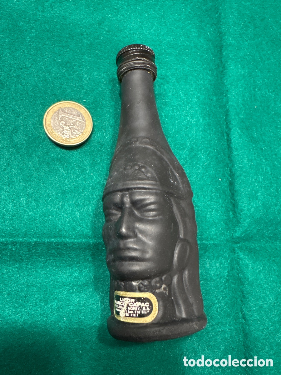 Botellas antiguas: Botellin de Licor Manco Capac - Foto 1
