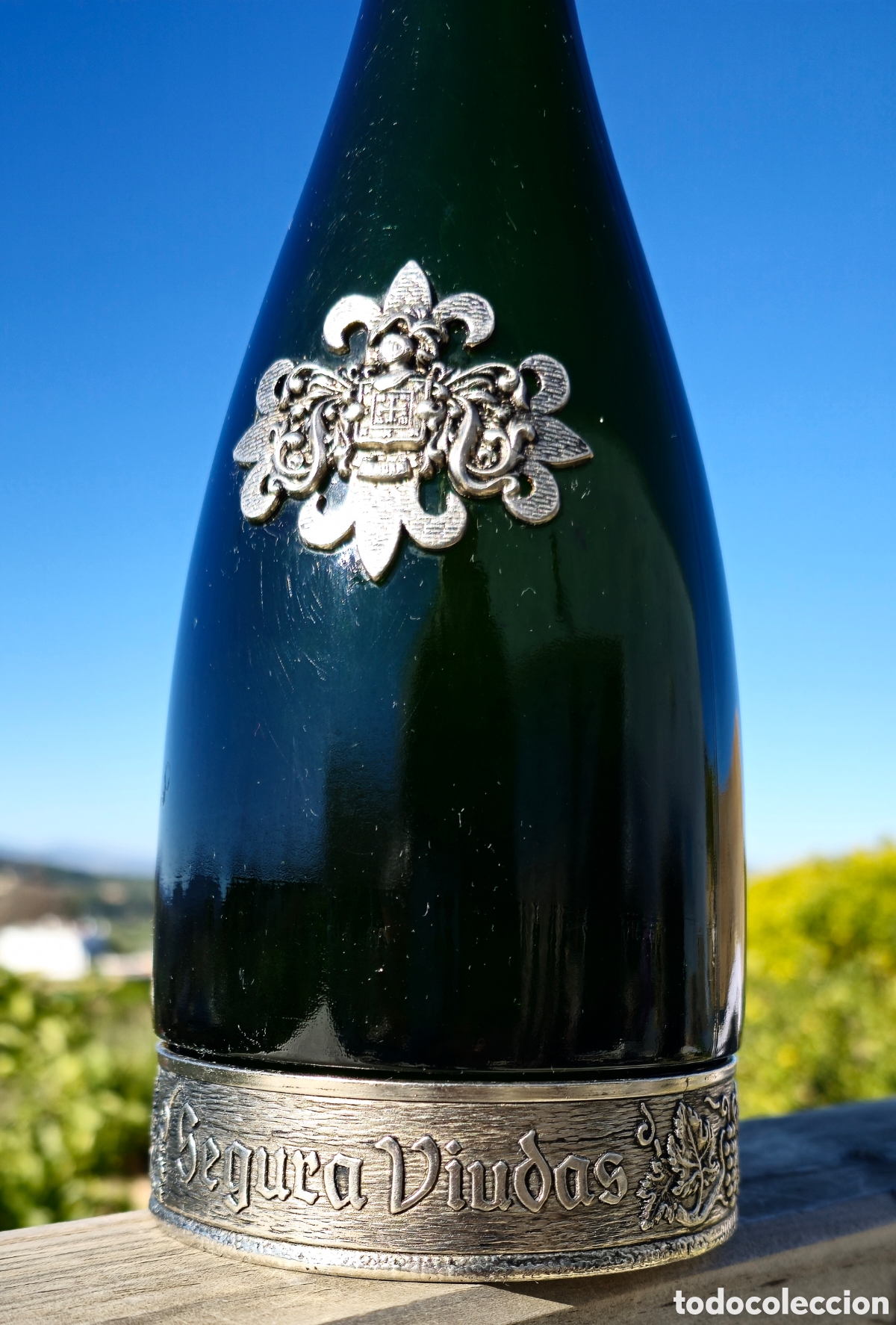 Botellas antiguas: Botella Segura Viudas - Foto 3